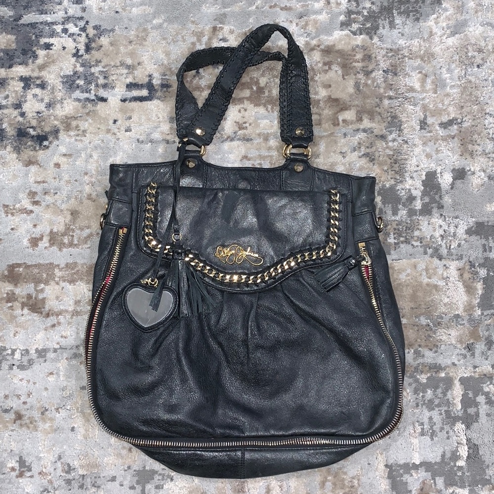 Betsey Johnson black leather purse